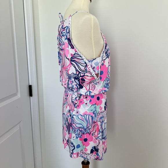 Lilly Pulitzer Gianni Skort Romper Dress Prosecco Pink‎ Make A Splash Floral XS - Picture 5 of 11